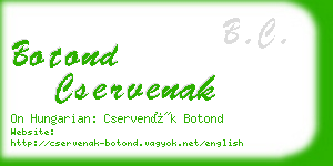 botond cservenak business card